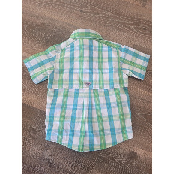 Columbia Super Bonehead Shirt Short Sleeve Plaid Fishing 3T #1 - Picture 4 of 4